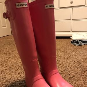 Tall Pink Hunter Rain Boot